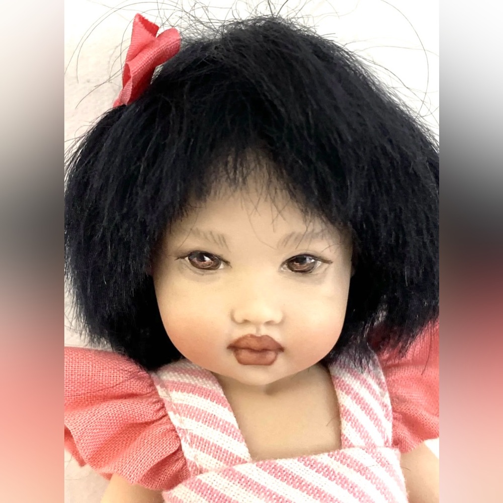 Helen Kish LE 25 CANDY CANE 6.5”PORCELAIN SWEETHEART DOLL 16/25 VERY RARE MIB!
